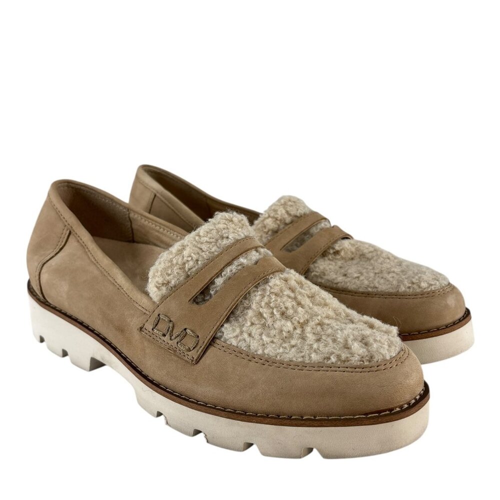 Vionic Cheryl II Faux Fur Lug Sole Loafers 6.5 Sherpa Quiet Luxury Preppy Work